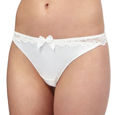 Ivory floral lace 'Zoey' thong